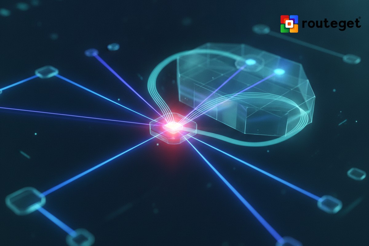 Why Most “API-First” Dynamics 365 Integrations Are Point-to-Point Debt in Disguise | Routeget Technologies Abstract visualization of fragile point-to-point system connections converging on a single strained node beside a resilient distributed message-queue integration pathway